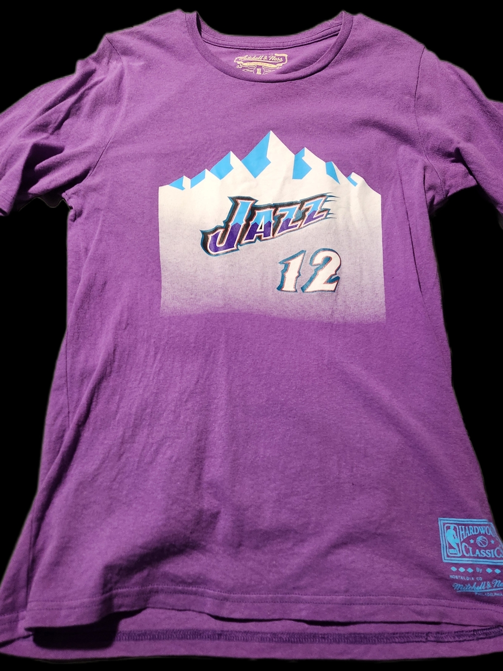 Mitchell & Ness Purple Utah Jazz Mountain Logo Kids Tee
